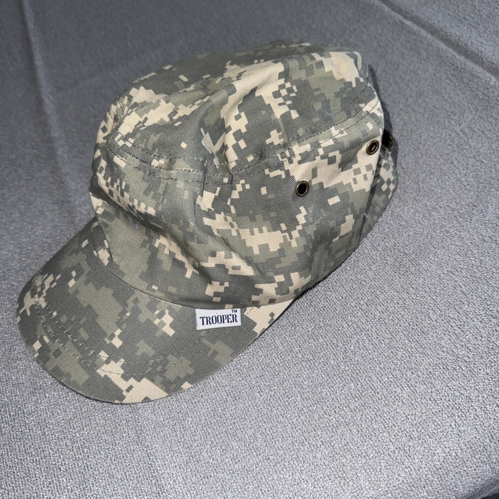 Army Military Camo Cap Used Adjustable Child One‎ Size
